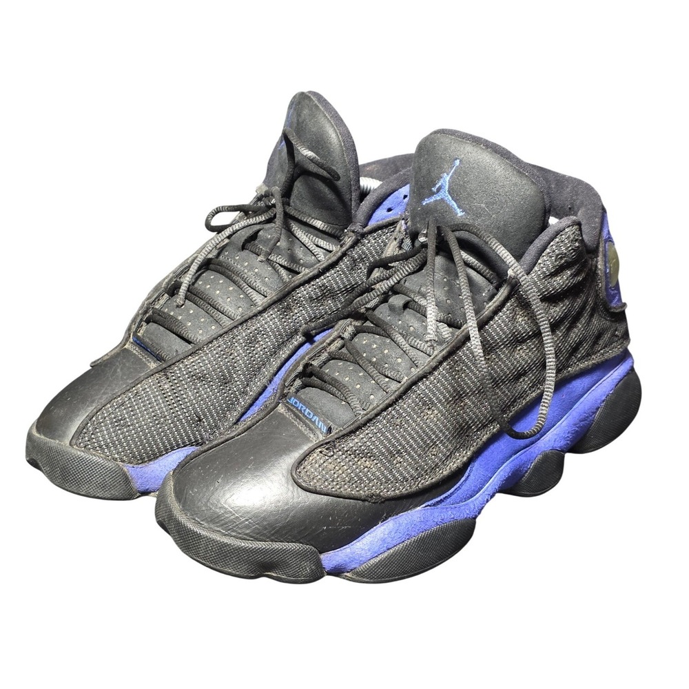 Nike Air Jordan 13 Retro Hyper Royal Black Blue Sneakers‎ 414571-040 Mens 7.5